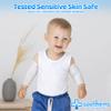 Eczema Psoriasis Itch Relief Cooling Sleeves for Kids - Elbow and Leg Wraps - Eczema Treatment Wet Wrap Sleeves - Unisex White - Circumference <8, 9" view 2