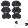 Geettcaifu Back of Heel Cushion Inserts, Mesh Self-Adhesive Grips Pads, Reusable Adhesive Heel Guards Liners for Boots, Loose Shoes Too Big, Improve Shoe Fit for Women Men 6 Pcs - Black view 1