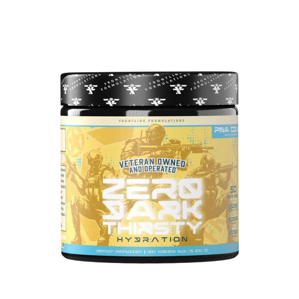 FRONTLINE FORMULATIONS Zero Dark Thirsty - Hydration Drink Mix | Pina Colada; 50 Servings | Contains Essential Electrolytes. Rapid Hydration. Replenish Lost Nutrients