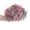 CIPOWM 16oz Christmas Crinkle Cut Paper Shred, 3 Colors Red Green White Paper Shred Filler with Christmas Confetti Shredded Paper Grass for Gift Wrapping Craft DIY Gift Bag Box Filling Party Supply view 3