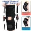QUGURLID Hinged Knee Brace, Adjustable Post Op Knee Orthosis Immobiliser Leg Stabilizers for Meniscus Tear, Arthritis, ACL, PCL, Osteoarthritis (S) view 2
