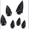 10-Piece Natural Obsidian Arrowhead Carvings Handcrafted Black Obsidian Arrowhead Sculptures for Healing, Protection, and Home Decor view 3