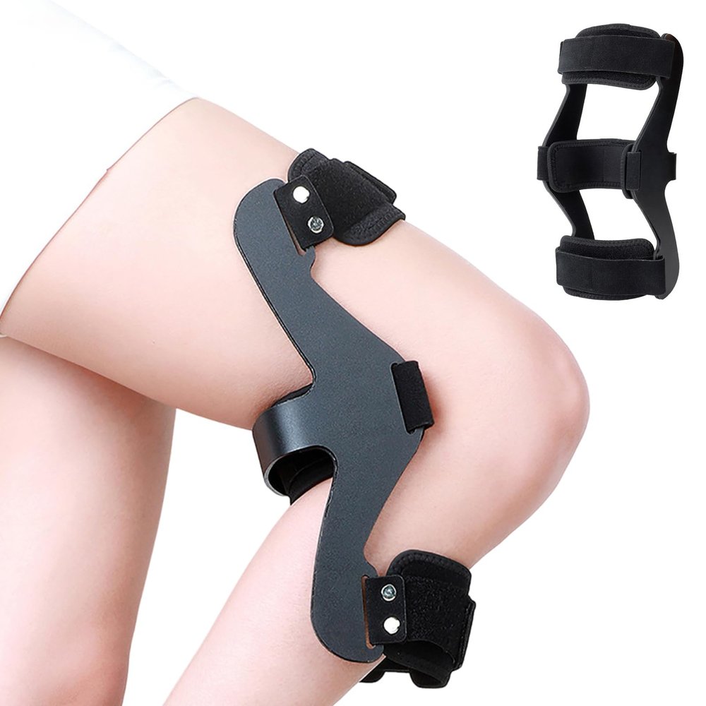 QUGURLID Medial Unloader Knee Brace Anti Hyperextension Knee Brace Knee Immobilizer Support for Arthritis Pain,Bone on Bone Knee Joint Pain (XL)