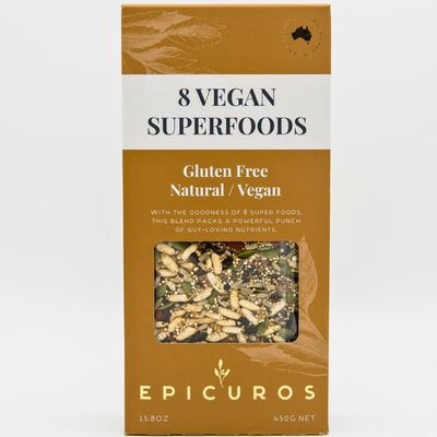 8 Vegan Superfoods Granola 120z Gluten-Free, Low Sugar Granola Mix High Protein, Healthy Low-Carb Cereal for Adults Perfect with Yogurt