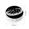 Meaudiwes Daily Contact Lens Case Leak Proof Contact Lens Box Holder With Mirror Suitable For Daily Makeup Office Travel Outdoor Musical Notes Black And White Piano Keys view 2