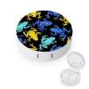 Meaudiwes Daily Contact Lens Case Leak Proof Contact Lens Box Holder With Mirror Suitable For Daily Makeup Office Travel Outdoor Tropical Frogs Black view 1