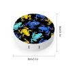 Meaudiwes Daily Contact Lens Case Leak Proof Contact Lens Box Holder With Mirror Suitable For Daily Makeup Office Travel Outdoor Tropical Frogs Black view 2