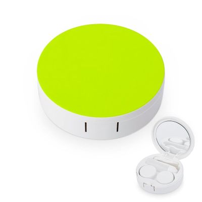 Meaudiwes Daily Contact Lens Case Leak Proof Contact Lens Box Holder With Mirror Suitable For Daily Makeup Office Travel Outdoor Fluorescent Color