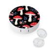 Meaudiwes Fashion Contact Lens Case Kit With Mirror Portable Soak Storage Kit Suitable For Daily Makeup Office Travel Outdoor Red Mushrooms view 1