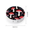 Meaudiwes Fashion Contact Lens Case Kit With Mirror Portable Soak Storage Kit Suitable For Daily Makeup Office Travel Outdoor Red Mushrooms view 2