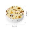 Meaudiwes Makeup Contact Lens Case Leak Proof Contact Lens Box Holder With Mirror Suitable For Daily Makeup Office Travel Outdoor Honey Bees Cute Gnome Sunflower Floral view 2