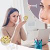 Meaudiwes Makeup Contact Lens Case Leak Proof Contact Lens Box Holder With Mirror Suitable For Daily Makeup Office Travel Outdoor Honey Bees Cute Gnome Sunflower Floral view 4