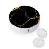 Meaudiwes Travel Contact Lens Box Contact Lens Case With Mirror Tweezers Remover Tool Suitable For Daily Makeup Office Travel Outdoor Black And Gold Marble Texture view 1