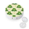 Meaudiwes Fashion Contact Lens Case Kit With Mirror Portable Soak Storage Kit Suitable For Daily Makeup Office Travel Outdoor Cute Frog Animal Green Frogs view 1