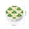 Meaudiwes Fashion Contact Lens Case Kit With Mirror Portable Soak Storage Kit Suitable For Daily Makeup Office Travel Outdoor Cute Frog Animal Green Frogs view 2