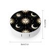 Daily Contact Lens Case Leak Proof Contact Lens Box Holder With Mirror Suitable For Daily Makeup Office Travel Outdoor Mystical Magical Cosmic Astrology Sun Crescent Moon Stars Gold Black Art view 2