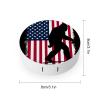 Meaudiwes Makeup Contact Lens Case Leak Proof Contact Lens Box Holder With Mirror Suitable For Daily Makeup Office Travel Outdoor Sasquatch USA American Flag view 2