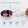 Meaudiwes Makeup Contact Lens Case Leak Proof Contact Lens Box Holder With Mirror Suitable For Daily Makeup Office Travel Outdoor Sasquatch USA American Flag view 3