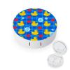 Meaudiwes Travel Contact Lens Box Contact Lens Case With Mirror Tweezers Remover Tool Suitable For Daily Makeup Office Travel Outdoor Cute Funny Bubbles Hearts Yellow Rubber Ducks view 1
