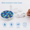 Meaudiwes Travel Contact Lens Box Contact Lens Case With Mirror Tweezers Remover Tool Suitable For Daily Makeup Office Travel Outdoor Cute Funny Bubbles Hearts Yellow Rubber Ducks view 3