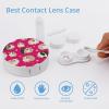 Daily Contact Lens Case Leak Proof Contact Lens Box Holder With Mirror Suitable For Daily Makeup Office Travel Outdoor Love Heart Guinea Pig Pet view 3