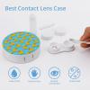 Meaudiwes Cute Contact Lens Case Kit With Mirror Portable Soak Storage Kit Suitable For Daily Makeup Office Travel Outdoor Cute Funny Bubbles Blue Yellow Rubber Ducks view 3