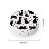 Meaudiwes Fashion Contact Lens Case Kit With Mirror Portable Soak Storage Kit Suitable For Daily Makeup Office Travel Outdoor Funny Black Cats view 2