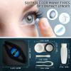 gamegalaxy Contact Lens Cases Spooky & Stylish Halloween Monster Eye Style Contact Lens Care Kit, Leakproof Cleaning & Storage Case Set for Travel, Daily Use (Blue) view 2