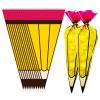 100Pcs Back to School Pencil Cellophane Treat Bags Treat Bags with Equals Twist Ties Funny Shaped Candy Cute Yellow Goodie Plastic Bulk Cellophane Snack Gift Bags for First Day School Party view 1