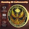 1 Year Phoenix Sobriety Coin Rebirth in Flames Recovery Medallion NA AA Spiritual Token for Clean Time & Strength Gift for Men & Women view 4