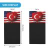 Turkey Turks American Flag Neck Gaiter Balaclava Face Mask for Men Women Patriotic Design Seamless Bandana Cover Scarf Headwear Headband Head Wrap White view 3