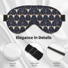 Eye Sleep Mask for Women Men - Comfy Adjustable Sheep Skull Navy Blue Print Buckle Travel Eye Masks for Sleep Mask Blackout, Sleeping Blindfolds for Women Men, Funny Blindfolds for Party Games view 3