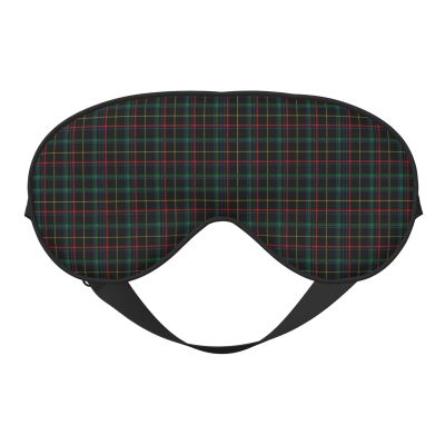 Eye Sleep Mask for Women Men - Comfy Adjustable Buffalo Plaid Dark Green Print Buckle Travel Eye Masks for Sleep Mask Blackout, Sleeping Blindfolds for Women Men, Funny Blindfolds for Party Games