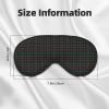 Eye Sleep Mask for Women Men - Comfy Adjustable Buffalo Plaid Dark Green Print Buckle Travel Eye Masks for Sleep Mask Blackout, Sleeping Blindfolds for Women Men, Funny Blindfolds for Party Games view 2