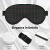 Eye Sleep Mask for Women Men - Comfy Adjustable Buffalo Plaid Dark Green Print Buckle Travel Eye Masks for Sleep Mask Blackout, Sleeping Blindfolds for Women Men, Funny Blindfolds for Party Games view 3