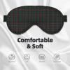 Eye Sleep Mask for Women Men - Comfy Adjustable Buffalo Plaid Dark Green Print Buckle Travel Eye Masks for Sleep Mask Blackout, Sleeping Blindfolds for Women Men, Funny Blindfolds for Party Games view 4