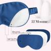 SilkDream 100% Mulberry Silk Sleep Mask Eye Mask for Sleeping 22 Momme Nature 6A Real Silk Gifts for Women&Men Blue view 3