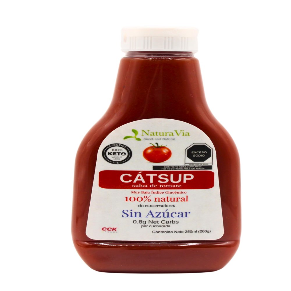 Catsup Keto | Sugar Free | Vegan | 0.8g Net Carbs Per Serving | 100% Natural | No Preservatives | 250ml