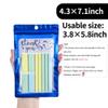 100 Pack Resealable Plastic Bags for Food Storage, Zipper Bags with Clear Front Window, Packaging Pouch for Small Business (Blue, 4.3x7.1 inch) view 3