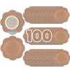 100 Pcs Flower Shaped Disposable Castor Oil Patches, Mess-Free & Leak-Proof Castor Oil Pack Wrap, Self-Adhesive Navel Stickers for Liver Detox & Digestion, Skin-Friendly & Breathable (Skin Color) view 1