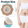 100 Pcs Flower Shaped Disposable Castor Oil Patches, Mess-Free & Leak-Proof Castor Oil Pack Wrap, Self-Adhesive Navel Stickers for Liver Detox & Digestion, Skin-Friendly & Breathable (Skin Color) view 2