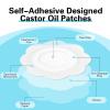 JayruiMice 100 Pcs Flower Shaped Disposable Castor Oil Patches, Mess-Free & Leak-Proof Castor Oil Pack Wrap, Self-Adhesive Navel Stickers Skin-Friendly & Breathable (Skin and White) view 3