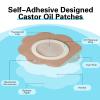 JayruiMice 100 Pcs Flower Shaped Disposable Castor Oil Patches, Mess-Free & Leak-Proof Castor Oil Pack Wrap, Self-Adhesive Navel Stickers Skin-Friendly & Breathable (Skin and White) view 4