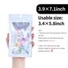100 Pack Resealable Plastic Bags for Food Storage, Zipper Bags with Clear Front Window, Packaging Pouch for Small Business (White, 3.9x7.1 inch) view 3