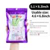 100 Pack Resealable Plastic Bags for Food Storage, Zipper Bags with Clear Front Window, Packaging Pouch for Small Business (Purple, 5.1x8.3 inch) view 3