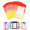 100 Pack Resealable Plastic Bags for Food Storage, Zipper Bags with Clear Front Window, Packaging Pouch for Small Business (Red & Yellow, 2.4x3.9 inch) view 1
