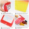 100 Pack Resealable Plastic Bags for Food Storage, Zipper Bags with Clear Front Window, Packaging Pouch for Small Business (Red & Yellow, 2.4x3.9 inch) view 2