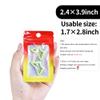 100 Pack Resealable Plastic Bags for Food Storage, Zipper Bags with Clear Front Window, Packaging Pouch for Small Business (Red & Yellow, 2.4x3.9 inch) view 3