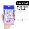 100 Pack Resealable Plastic Bags for Food Storage, Zipper Bags with Clear Front Window, Packaging Pouch for Small Business (Purple & Blue, 3.5x6.3 inch) view 3