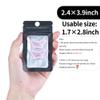 100 Pack Resealable Plastic Bags for Food Storage, Zipper Bags with Clear Front Window, Packaging Pouch for Small Business (Black, 2.4x3.9 inch) view 3